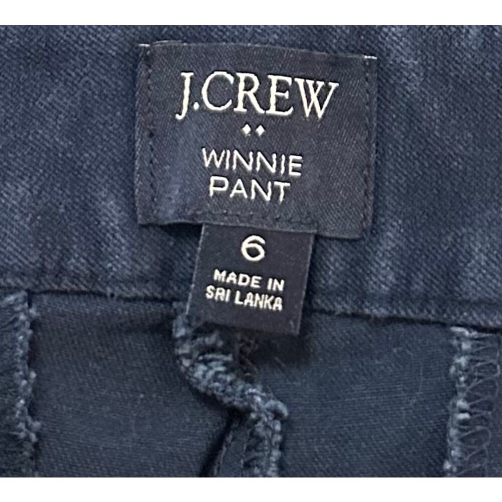 J. Crew Winnie Pant in Stretch Cotton Navy Blue H5159 Size 6 - Picture 7 of 9